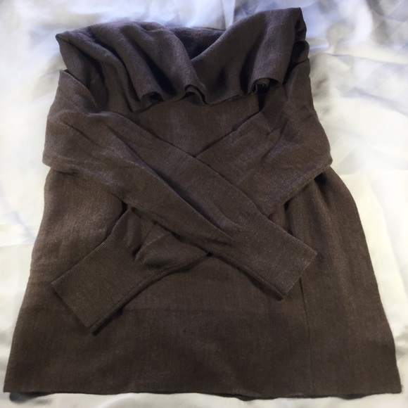 H&M Dark Brown Open Up Long Sleeve Cardigan s XS/S - Picture 3 of 6
